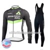 Set Fietsshirt Lange Mouw + Lange Koersbroek 2017 Dimension Data N001 Winter Thermal Fleece